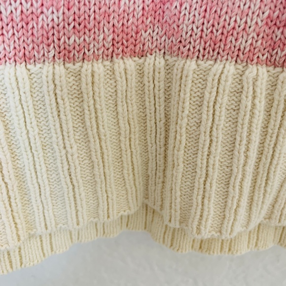 Chaps Knit Sweater Large Stripes Preppy Linen Cotton Blend Jumper - Picture 7 of 13